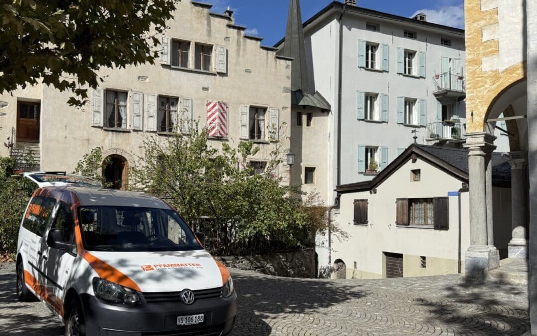 Arbeiten im historischen Teil von Visp