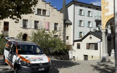 Arbeiten im historischen Teil von Visp