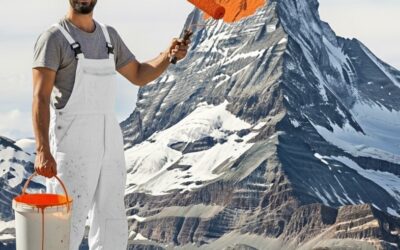 🎨 Wir streichen vielleicht nicht das Matterhorn – aber wir streichen veraltete Prozesse! ⛰️💡 Pfammatter Maler & Gipser AG aus