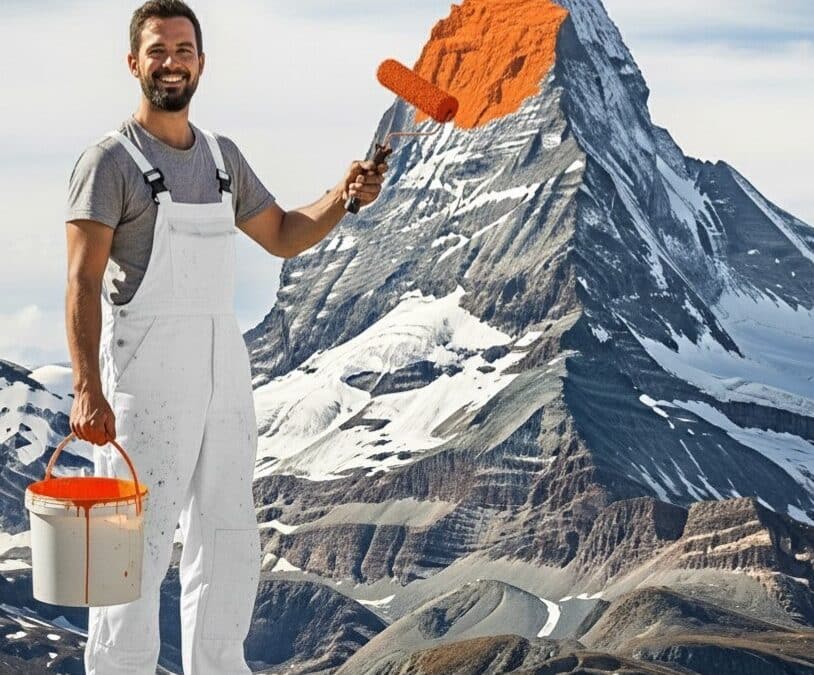 🎨 Wir streichen vielleicht nicht das Matterhorn – aber wir streichen veraltete Prozesse! ⛰️💡 Pfammatter Maler & Gipser AG aus