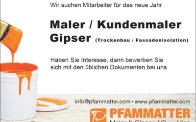 Wir suchen Maler und Gipser